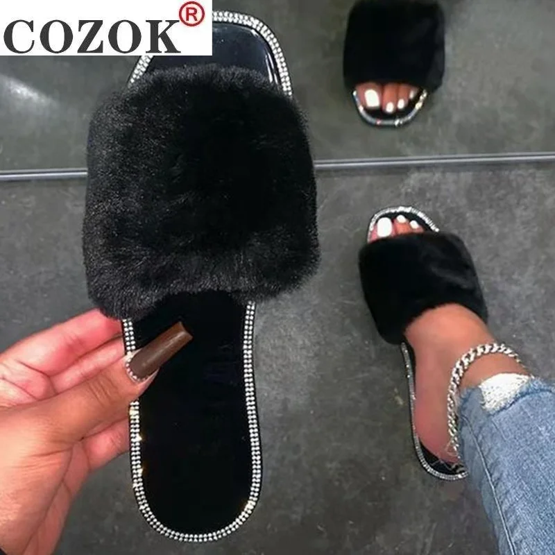 

Women Summer Casual Slippers Flat Non-slip 2021 Fashion New Style Women Wearing Comfortable Soft Sole Slippers Plus Size Suede Z