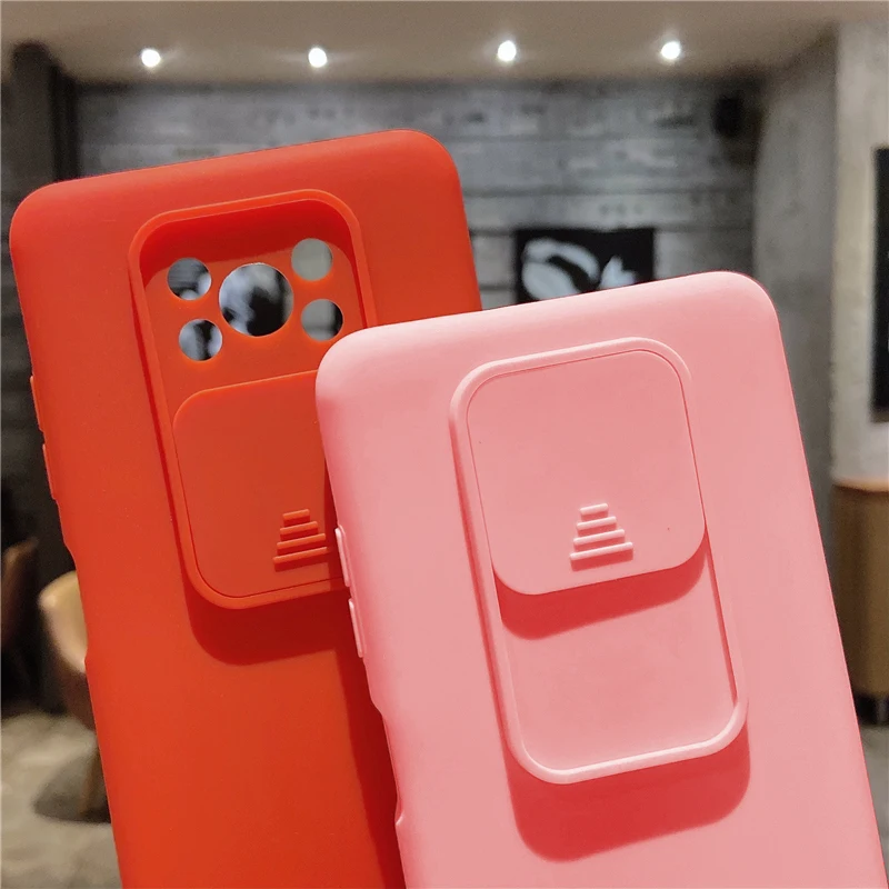 Poco X3 Pro Case For Redmi Note 10 9 8 Cases Note 10S Mi 11 Lite 5G NE Poco M3 Redmi 9A 9C Note 8 9 Slide Lens Protection Cover 