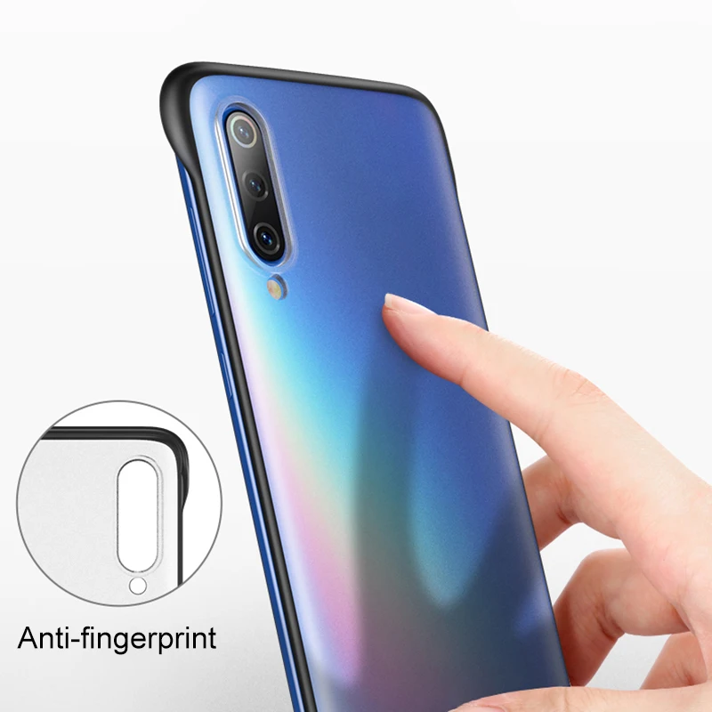 Clear Frameless Case For xiaomi mi 9 se 9t pro Slim Hard Matte Transparent Cover Ring for xiomi mi9 9tpro couqe capa | Мобильные