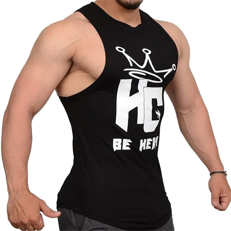 

2020 brand fitness clothing bodybuilding stringer vest men's fitness vest cotton sleeveless shirt muscle jogger vest