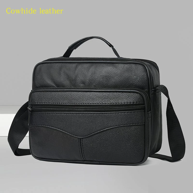 

Vintage Leather Bags for Man Genuine Leather Crossbody Bag menshoulder bag handbag Zipper Men Bags leather 2021 Fashion handbag