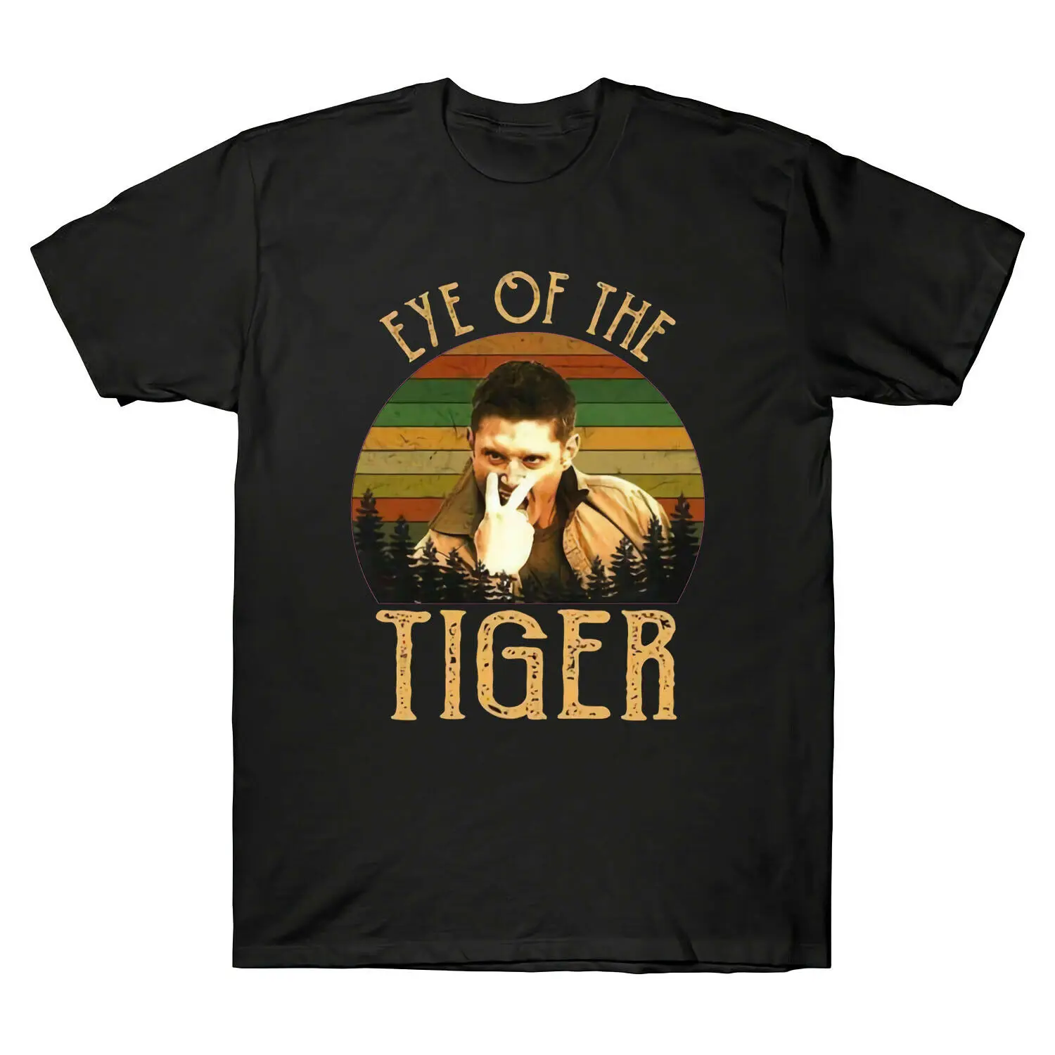 

Dean Winchester Supernatural Eye Of The Tiger Vintage Men'S T Shirt Tee Black 2019 Fashion Unisex Tee