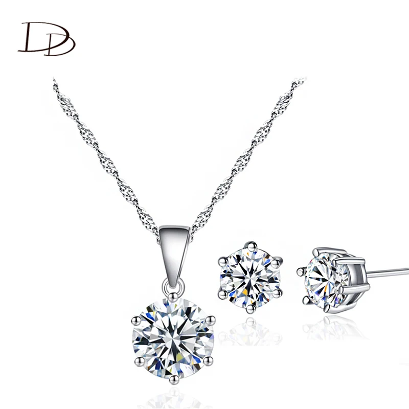 Серебряная цепочка DODO ожерелье серьги тренд простой дизайн круглый кубический