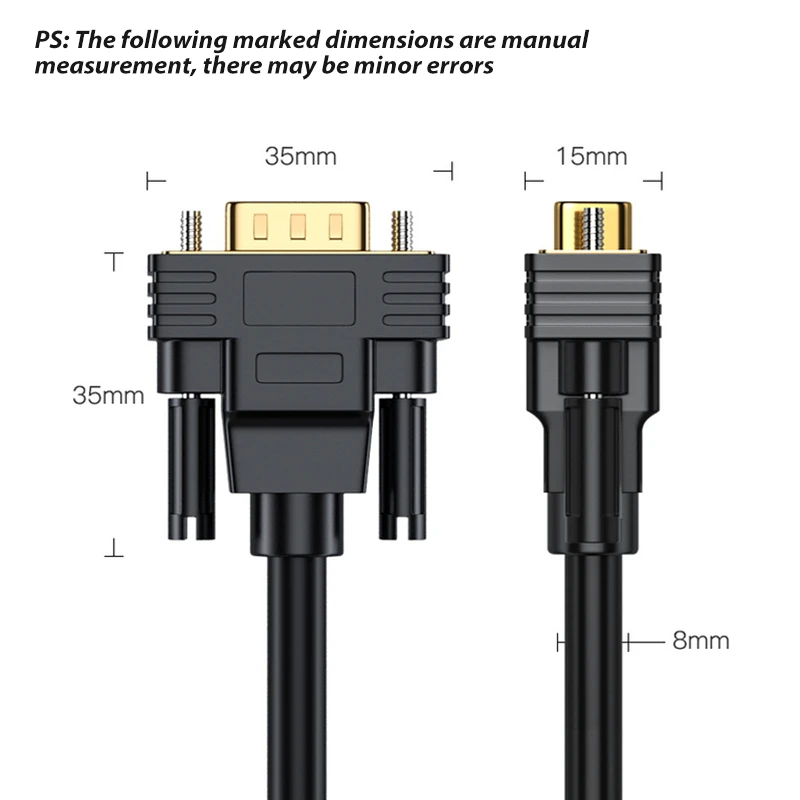 Кабель VGA 1080P HD Папа-папа толстый удлинитель шнур для компьютера ПК ноутбука