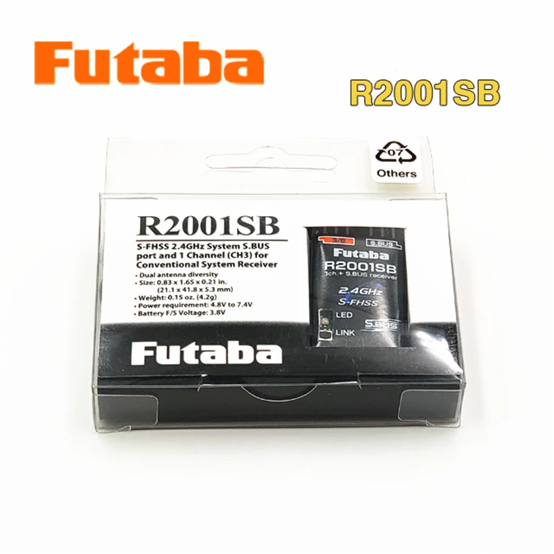 

FUTABA R2001SB 2.4GHz S-FHSS micro Receiver for muilcopter FPV RC racing Drone