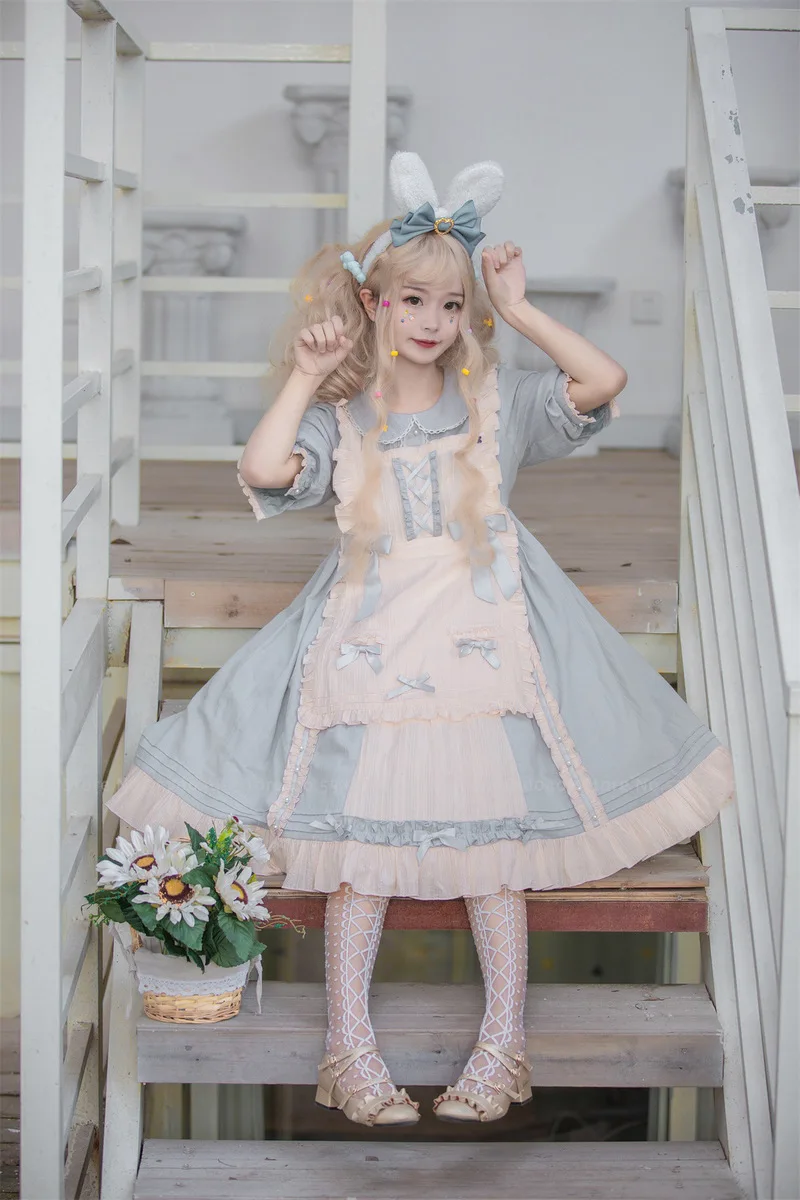 Женская готическая юбка кукла домработница аниме каваи Jsk карнавальный костюм