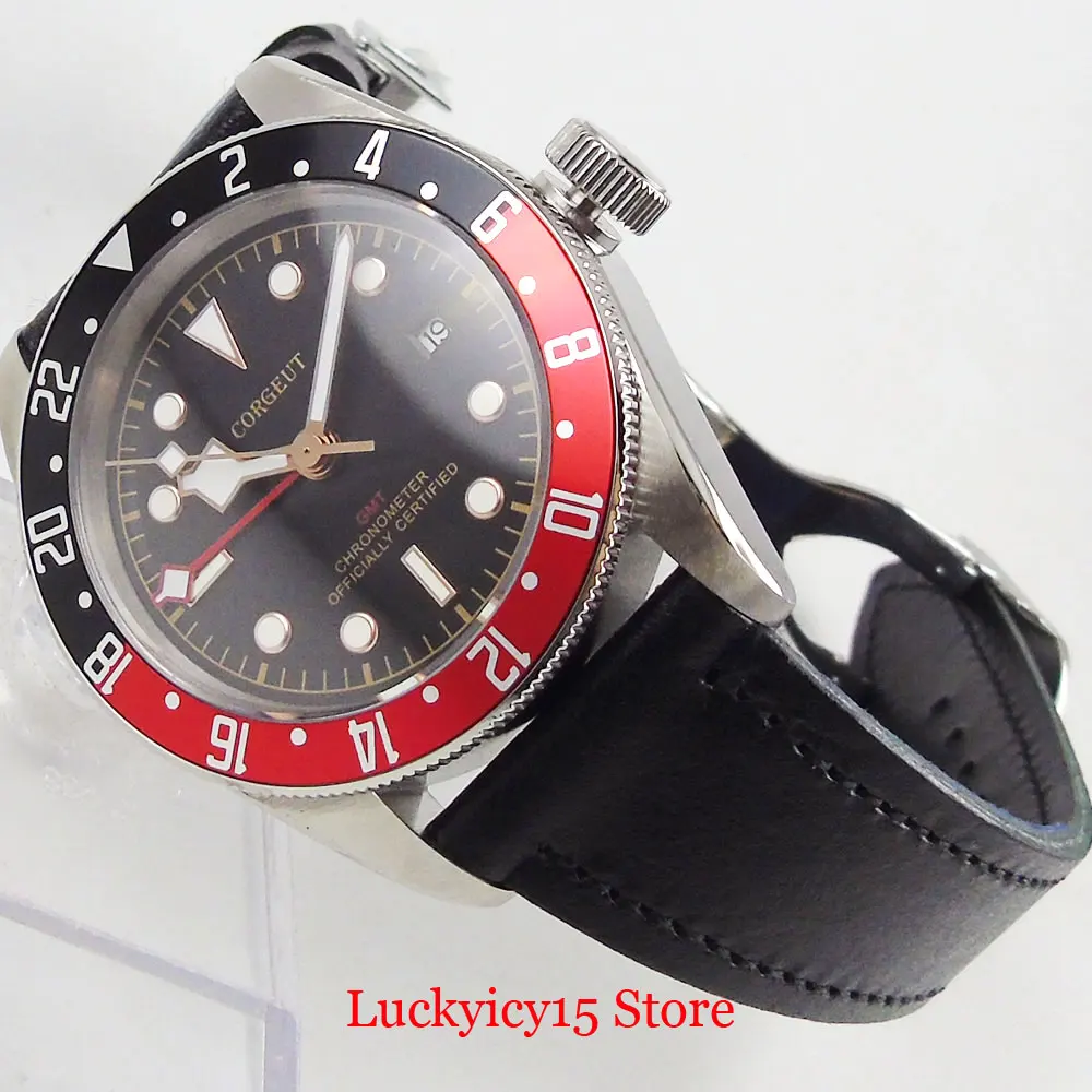 Мужские наручные часы с логотипом corgдругие функциональная ДАТА GMT сплав рамка 41