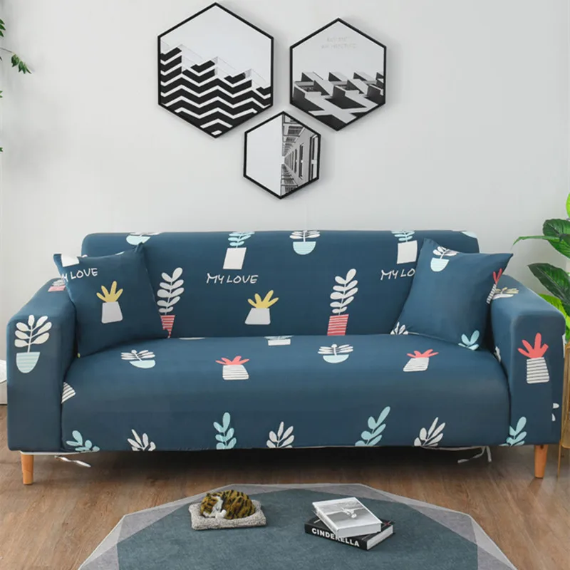 Нескользящие эластичные чехлы для диванов полиэстер четыре сезона все включено