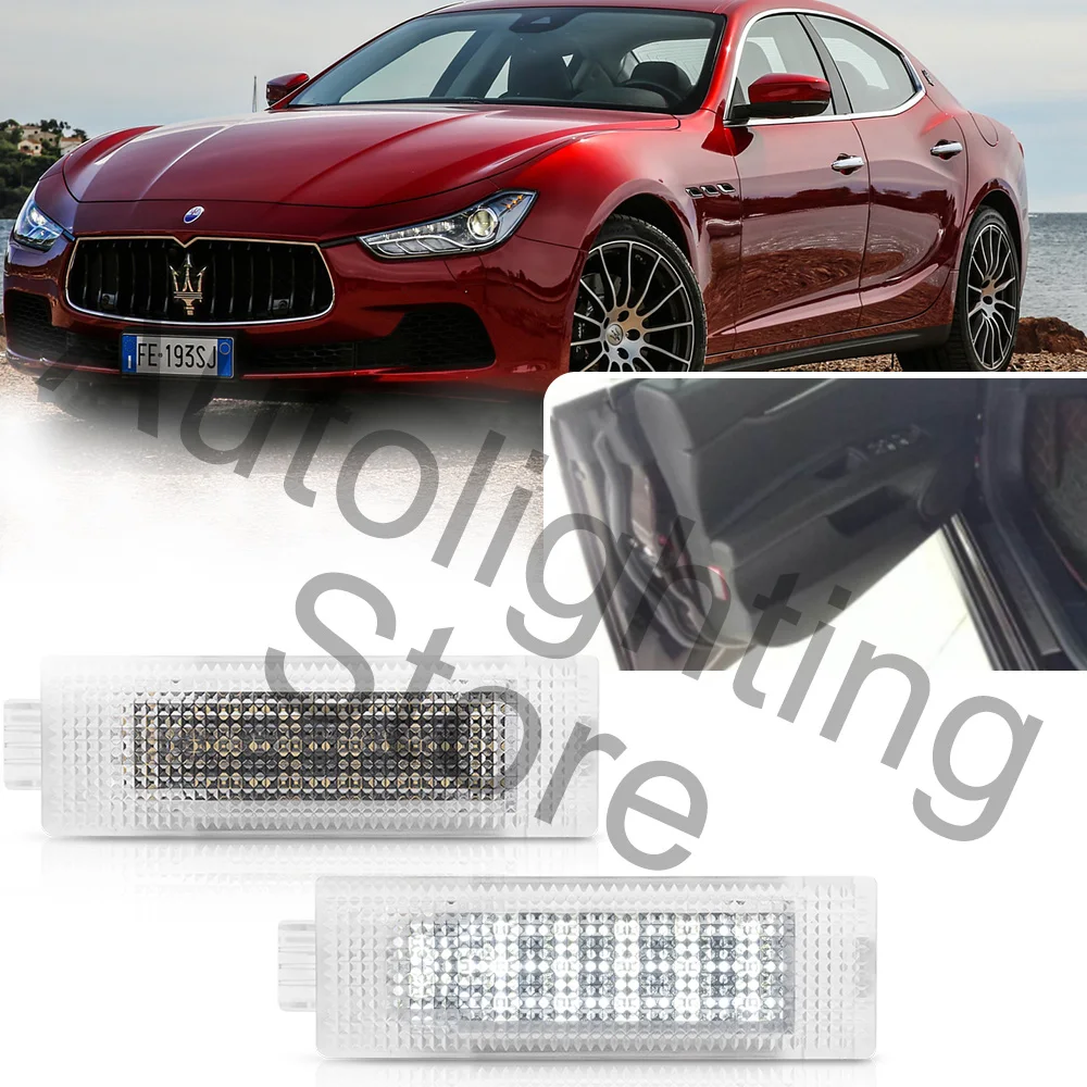 

2Pcs For Maserati Ghibli M157 Quattroporte QTP QP6 M156 Levante 2017 2018 2019 LED Car Door Lamps Interior Door Courtesy Light
