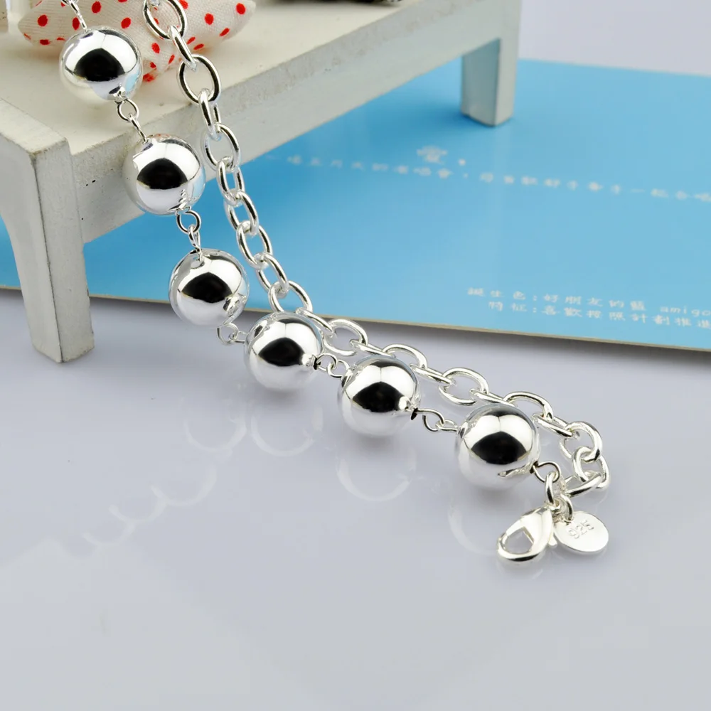 В богемном стиле Серебряный Шарм Браслет для женщин оригинальный 925 Стерлинговое