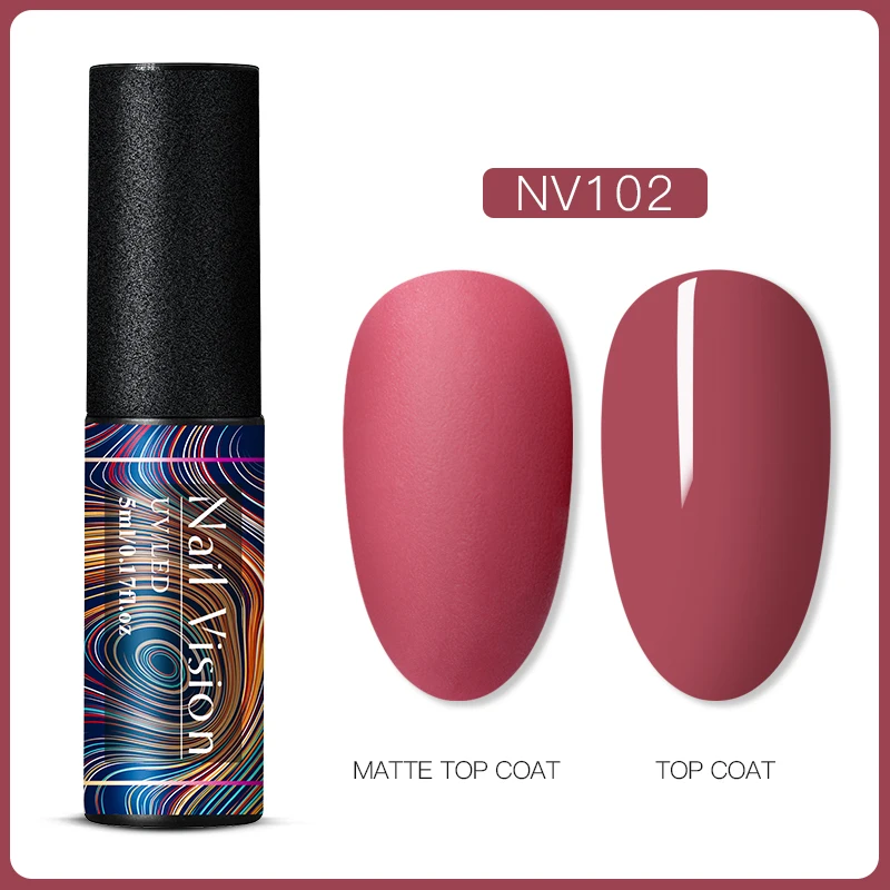 Nail Vision 60 цветов Матовый УФ-гель для ногтей 5 мл чистый цвет ногтей матовое верхнее покрытие Замачивание ногтей гель лак маникюрный лак - Цвет: AAS06697