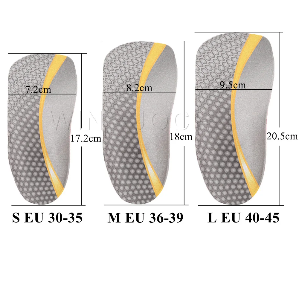 

3/4 Arch Support Severe Flat feet insoles Inserts Orthopedic Shoes Insoles Heel Pain Plantar Fasciitis Men Woman Massage insert