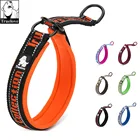 Ошейник для собак Truelove из неопрена, нейлоновый, светоотражающий, 3 м, P-образная цепь, для маленьких и средних собак большие домашние собаки, мягкий, регулируемый, оранжевого цвета