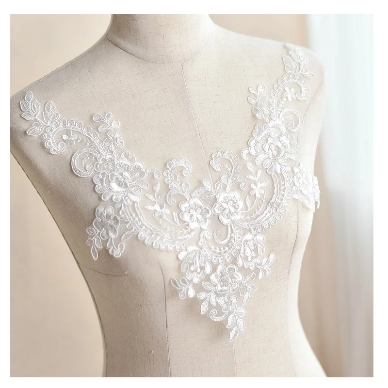 Кружевная нашивка с V образным вырезом свадебное платье костюм юбка Сказочная