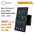 Автомобильная магнитола Mercedes Benz R-Class, 13,3 дюйма, 1920*1080, Android 10,0, с GPS