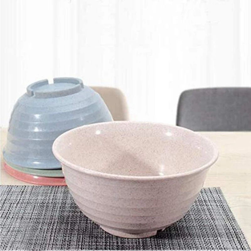 

12 Pcs Wheat Straw Fiber Bowls Large Cereal Bowls Lightweight Degradable Sets, 4 Pcs A & 8 Pcs B (Two Size)
