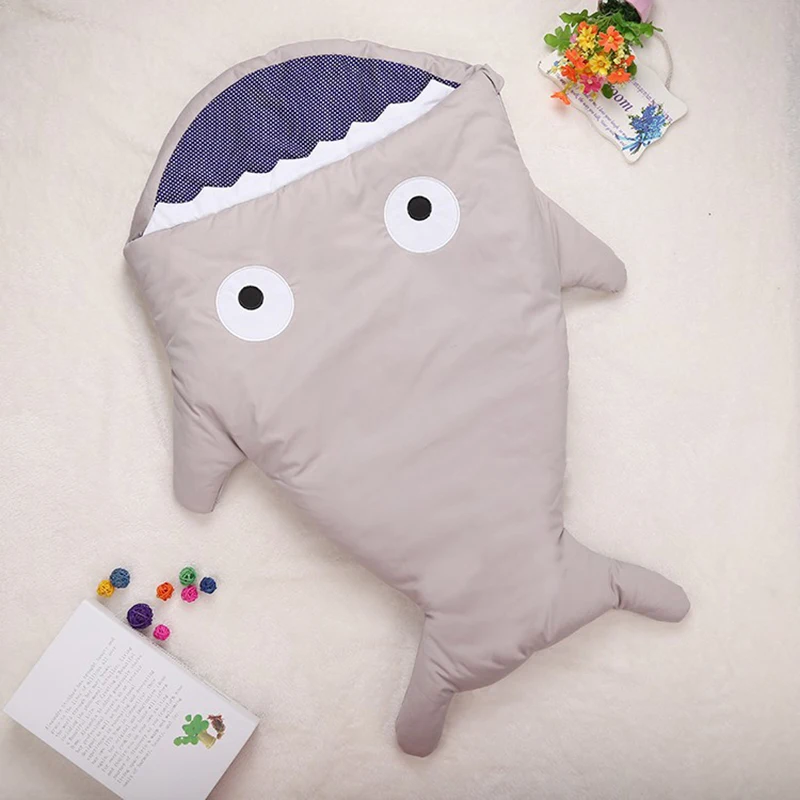 Детское одеяло s спальный мешок в виде акулы с хлопковой подкладкой утолщенная