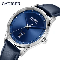 cadisen top brand men automatic mechanical watch mens leisure classic watches nh35a movement clock genuine leather wristwatch