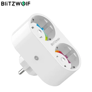 Blitzwolf bw-shp7 3680w 16a dual outlet eu plug smart wifi socket app remote control work with google assistant / amazon alexa 1 Item image