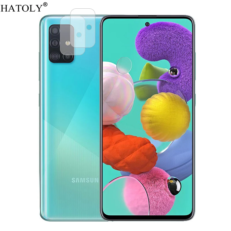 Закаленное стекло для Samsung Galaxy A51 2 шт. полностью склеенное Защитное камеры