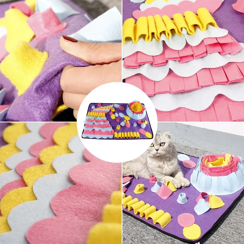 

Pet Dog Pad Mat for Dogs Feeding Mat Puppy Slow Food Feeder Pad Puzzle Toys Training Decompression Pet Supplies