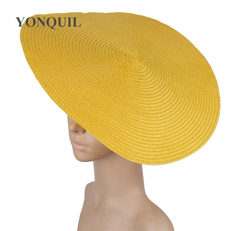 

35 CM big size ladies fascinator base imitation straw millinery cap for women wedding DIY hair accessories bride headpiece
