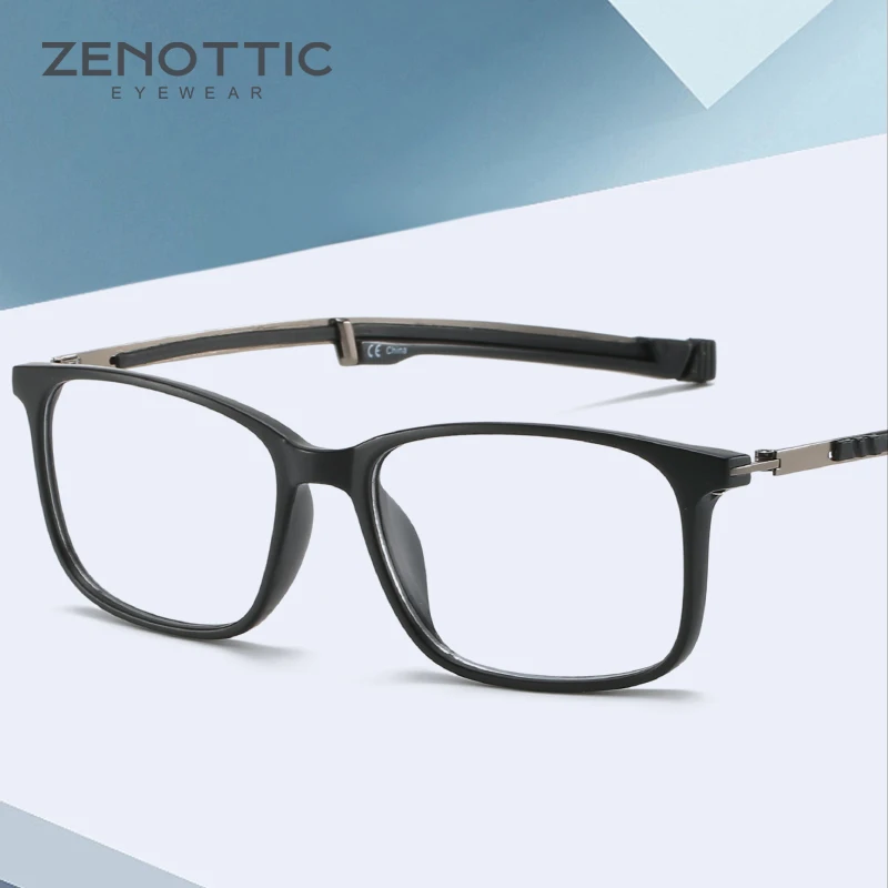 

ZENOTTIC Hanging Neck Glasses Frame Women Men Magnet Non Slip Anti-Blue Light Spectacles Student Sport Myopia Eyeglasses Frame