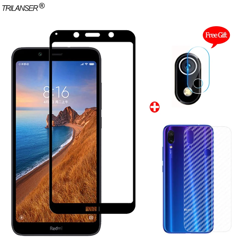 3-in-1 Glass Film Стекло редми 7а 3-в-1 для задней панели+ Камера стекло для линзы пленка сяоми редми ноут 7 защитное стекло xiaomi redmi 7a note 7 Экран Защитная пленка для redmi 7a пленка для передней панели стекло ксиоми редми нот 7 - Цвет: 3-in-1 Glass Film