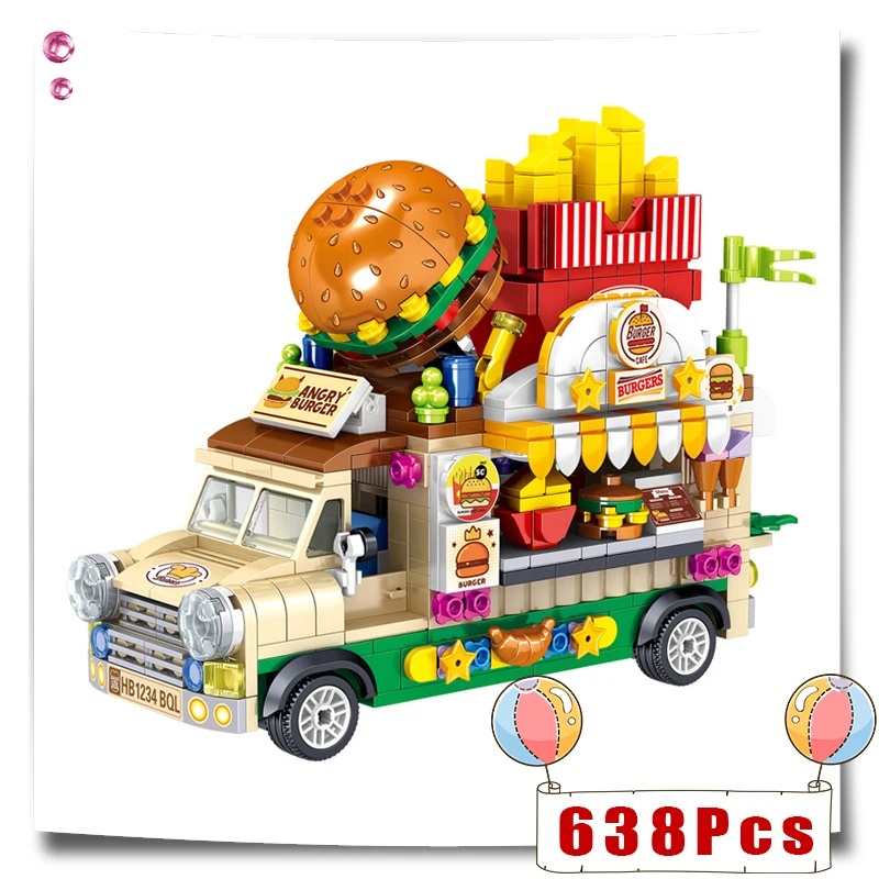 

Новый 638 шт. Гамбург автомобиля мини Размеры модель конструкторных блоков, Детские кубики город подарки на день рождения для девочек Дети те...
