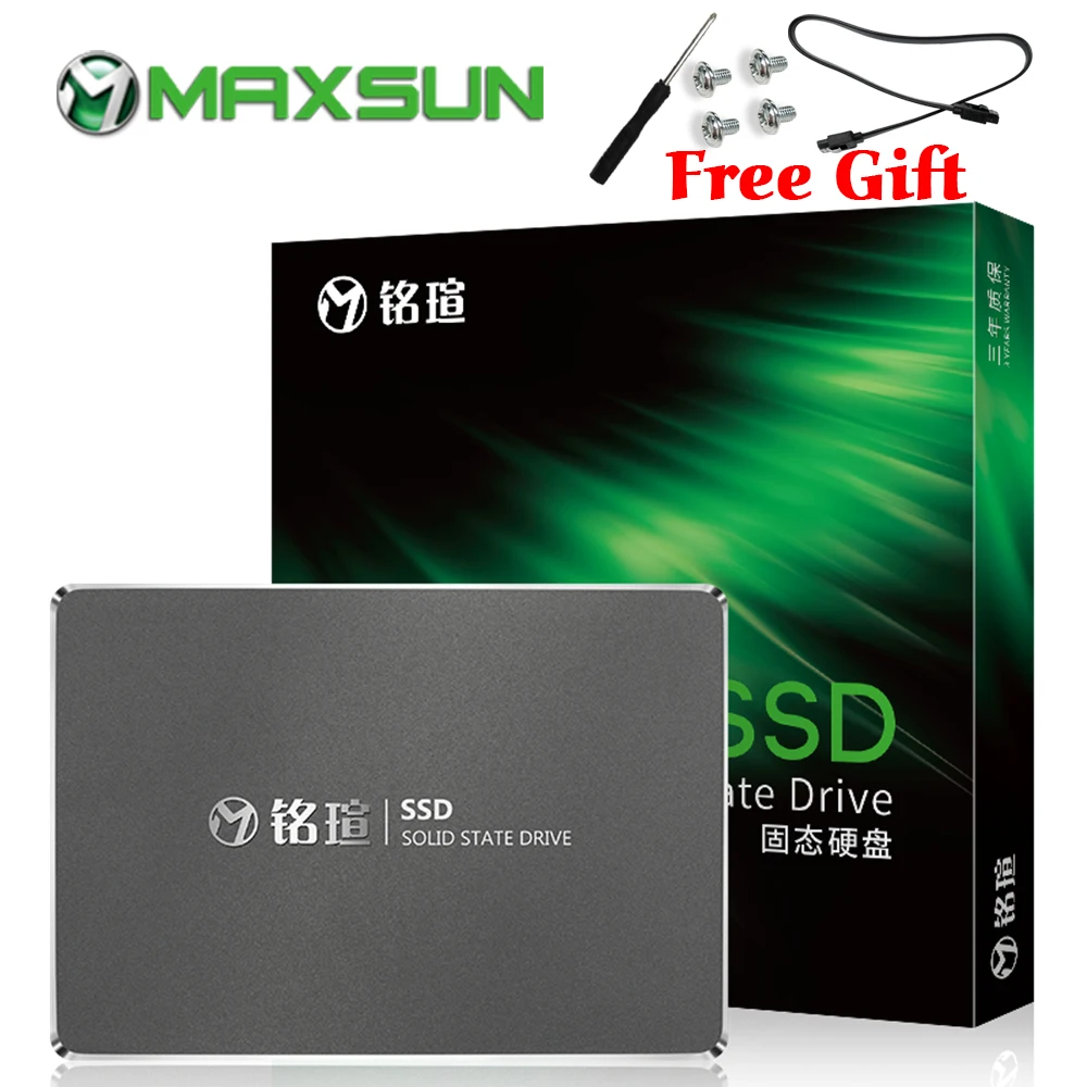 MAXSUN ssd 120 ГБ 240 ГБ 480 ГБ 512 960 1 ТБ SSD SATAIII 3D NAND флэш-память, TLC, SMI, 500 МБ/с. Внутренний твердотельный накопитель для портативных ПК