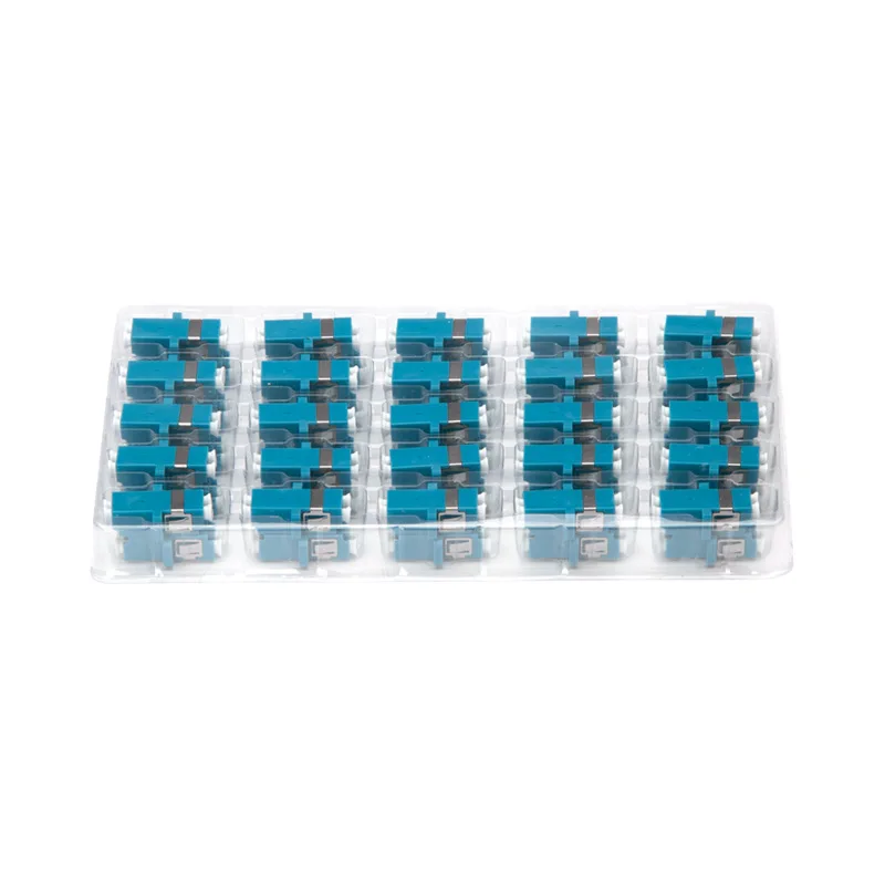 100PCS/LOT Optical Coupling  Adapter Flange LC-LC Duplex Coupler Ftth Optical Fiber Connector Jointing Tool Wholesale