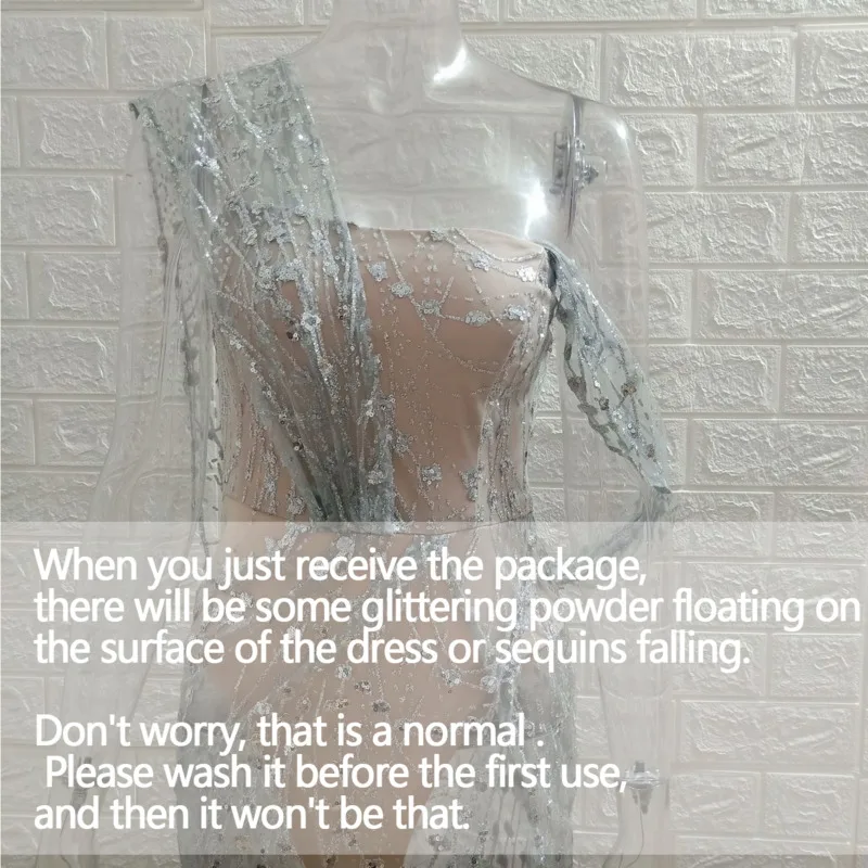 Женское длинное платье с блестками Nattemaid серебристое светоотражающее длиной до