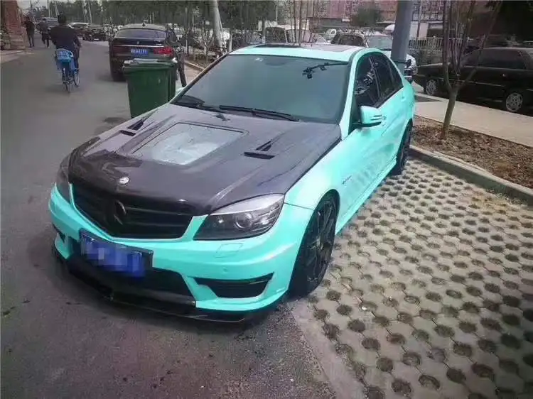 Углеродное волокно прозрачное стекло переднего бампера двигателя вентиляция в