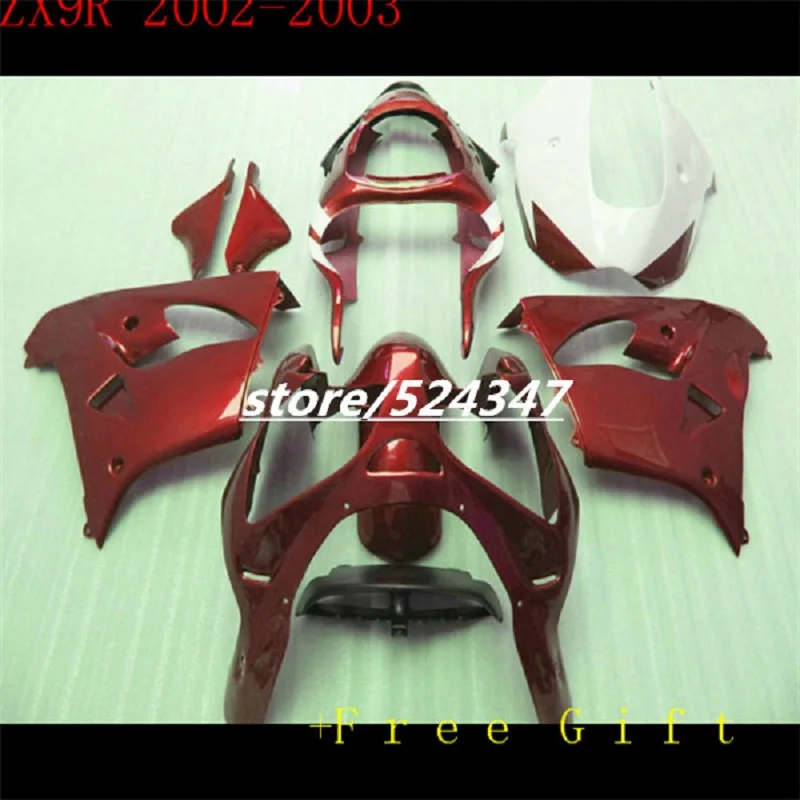 

Для Kawasaki Ninja 02 03 ZX9R ZX-9R 9 R ZX 9R 02-03 красный черный 2002 2003 полный комплект обтекателей