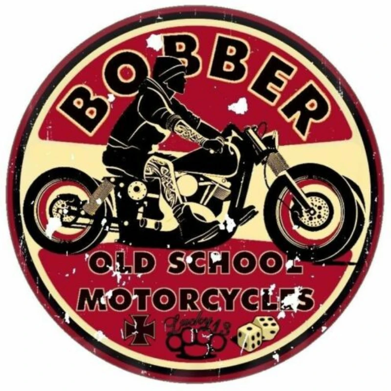 

15*15cm Retro Aufkleber Bobber Old School Motorcycles Sticker Race Retro Vintage Scratch-Proof Exterior Decoration KK Material