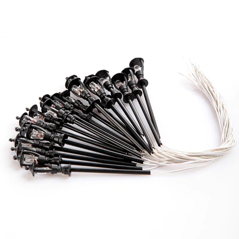 

10pcs Single Head Scale Lampposts Train N Scale Lights Model Scale Street Lamps Model Building Lights