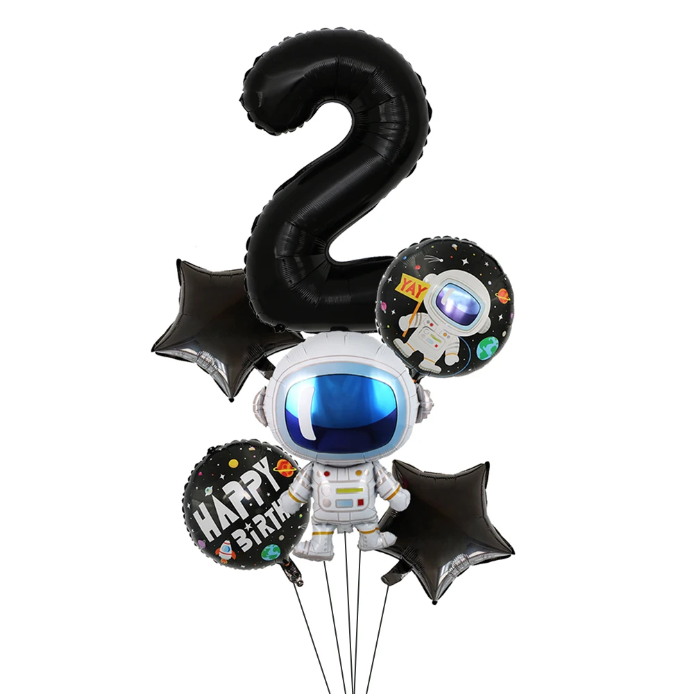 Набор воздушных шаров 6 шт. фольгированные воздушные шары в стиле космоса ракеты