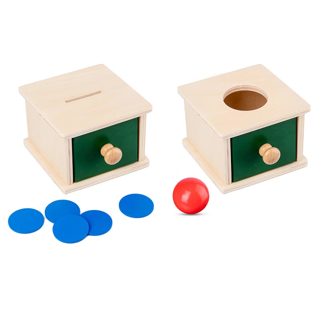 Деревянная головоломка с монетами обучающая коробка для обучения Детская