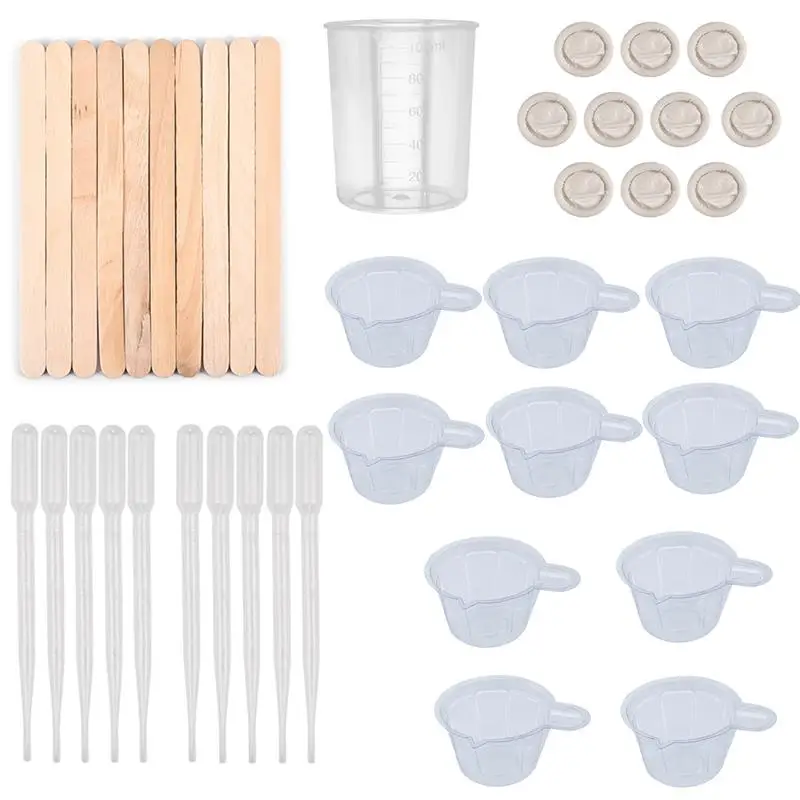 

DIY Epoxy Resin Jewelry Tools Sets Measure Cup Dropper Stirring Stick Finger Cot Jewelry Making Accessories Resin Glue Stir Tool