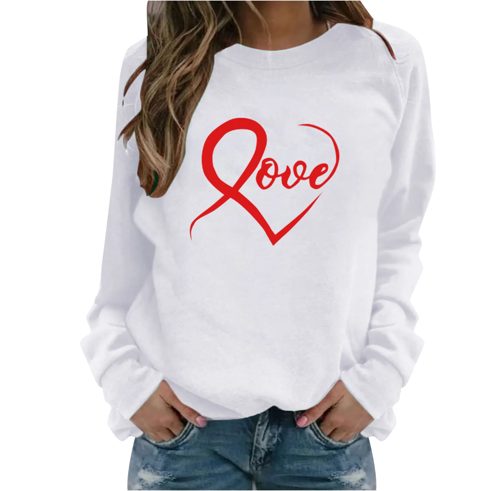 

2021 Sexy Streetwear Ladies Fashion Casual Sweatshirt Spring and Autumn Trendy Loose Long Sleeve Round Neck Letter Print Women