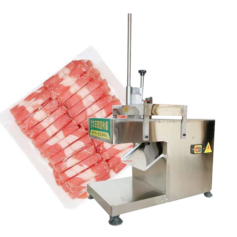 

Многофункциональная машина для резки замороженного мяса, коммерческая машина из нержавеющей стали для резки ягненка, регулируемая толщина