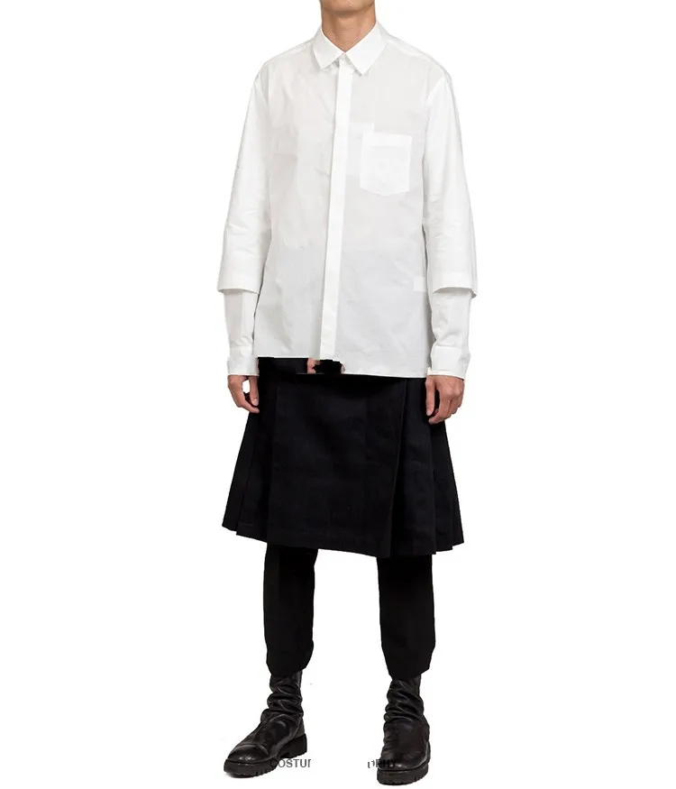 Мужская рубашка с двумя рукавами новый дизайн костюм певицы | одежда