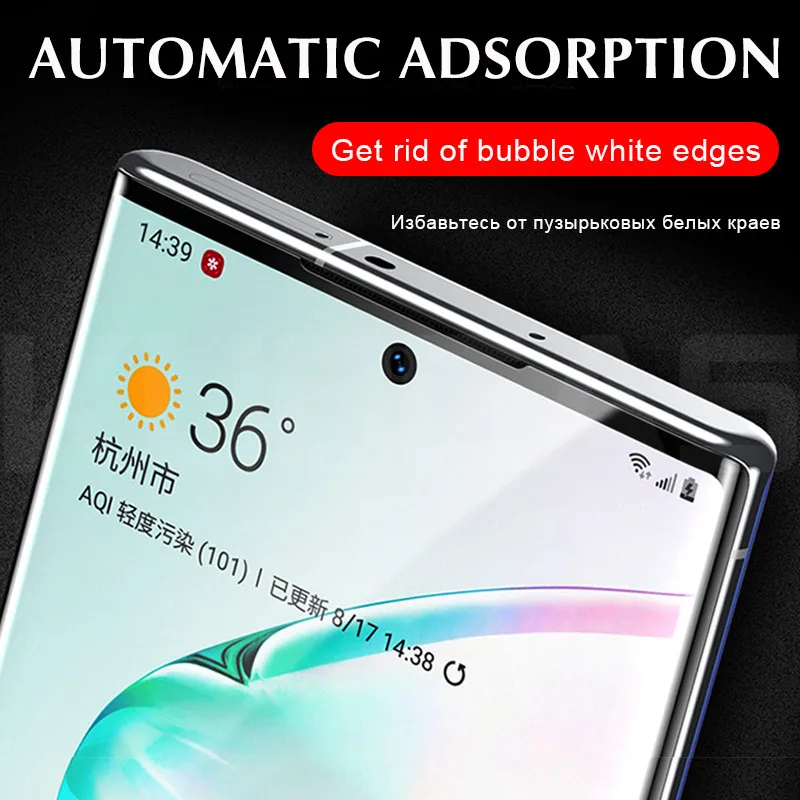 100D Передняя пленка задняя крышка Защитная Гидрогелевая пленка для samsung Galaxy S8 S10 S10e S9 Plus Note 8 9 10 Pro Защитная пленка для экрана