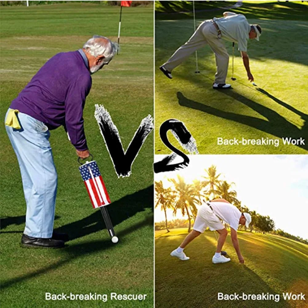 Golf Shag Bag, Practice and Range Ball Shagger, Portable Golf Ball Retriever Pick Up with Detachable Tube and Storage Bag