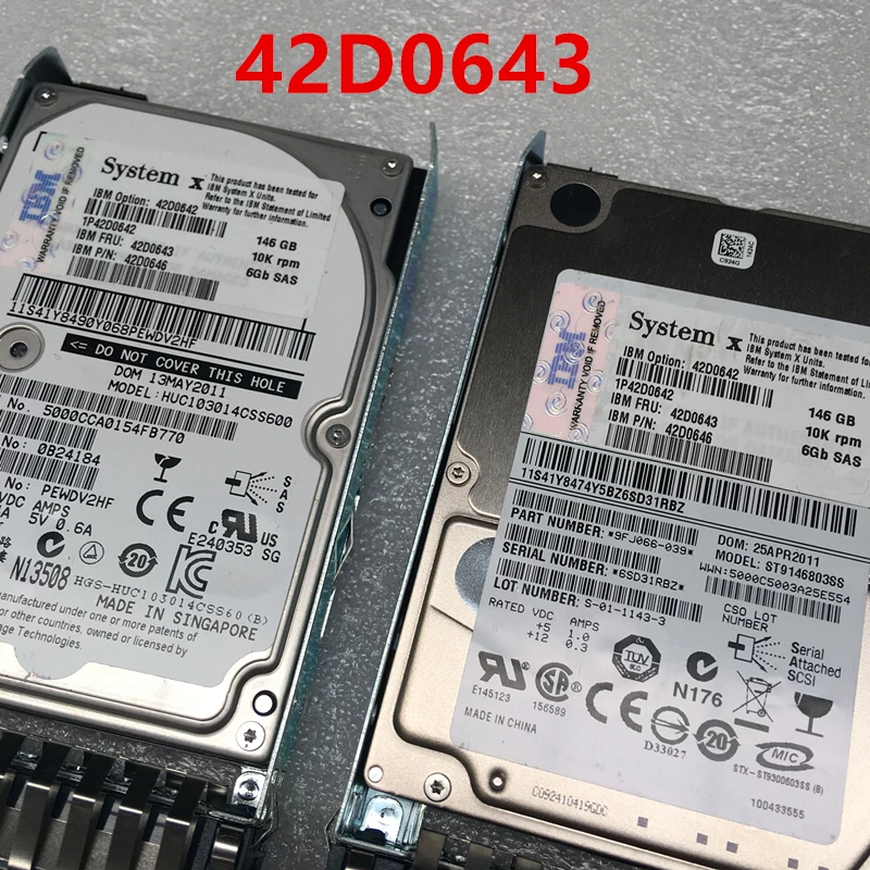 

Оригинальный Новый HDD для IBM 146GB 2,5 "SAS 6 ГБ/сек. 32MB 10000RPM для внутреннего HDD для сервера HDD для 42D0643 42D0646 42D0642