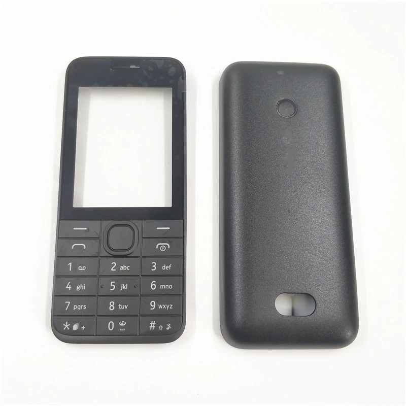 Фото 10 шт./лот полный корпус для Nokia 208 новый мобильный телефон чехол + английская
