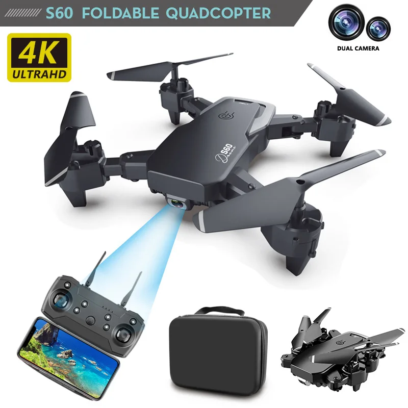 Дрон с двойной камерой 1080P Wi Fi FPV 4k HD|Радиоуправляемые вертолеты| |