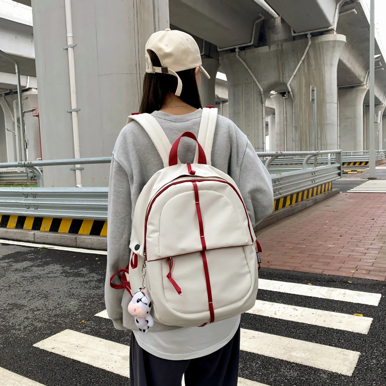 

New Japanese junior high school bag simple backpack for female college students, large capacity computer travel backpack