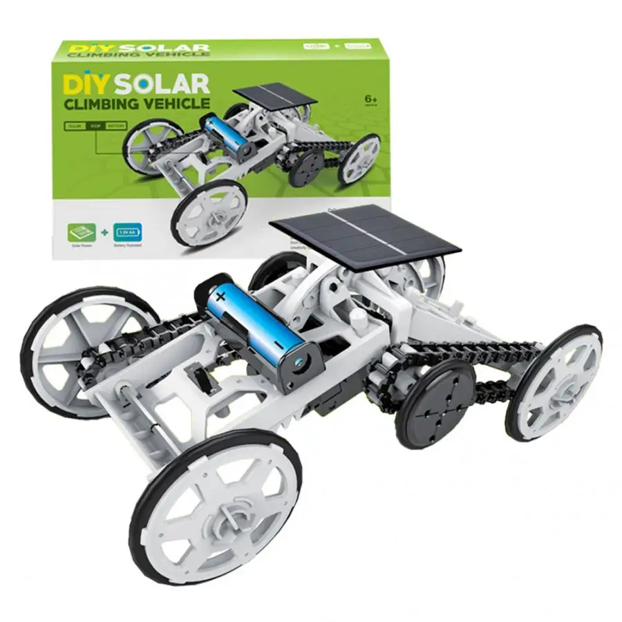На солнечных батареях 4WD гусеничный скалолазание собрать автомобиль игрушка
