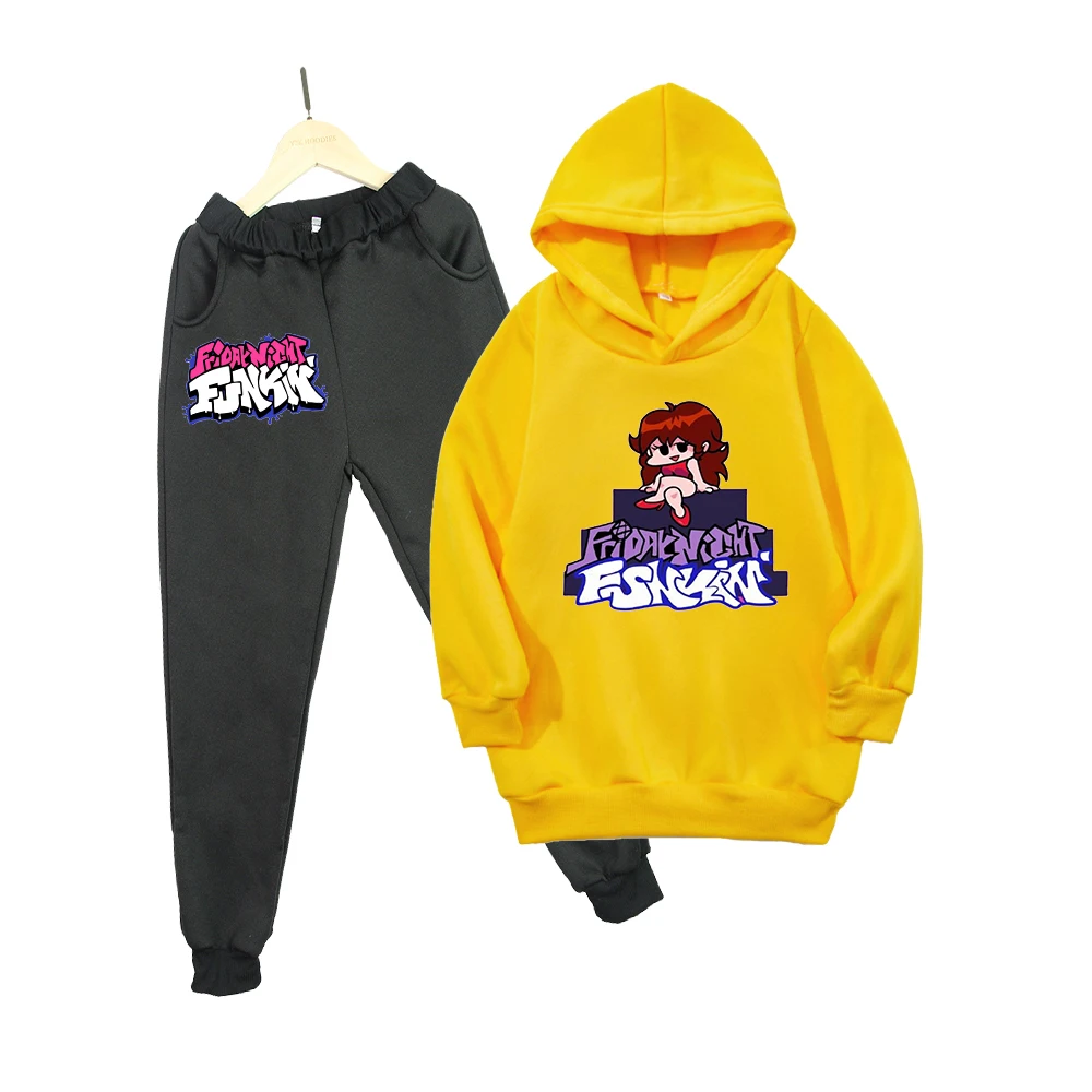Kids Set Friday Night Funkin Hoodie Baby Boy Clothes Suits Casual Girl Clothing Sets Children Suit Sweatshirts Sports Pants 2pcs